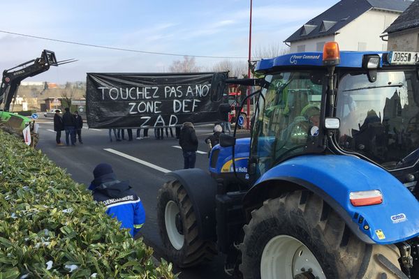 Blocage des agriculteurs à Bozouls