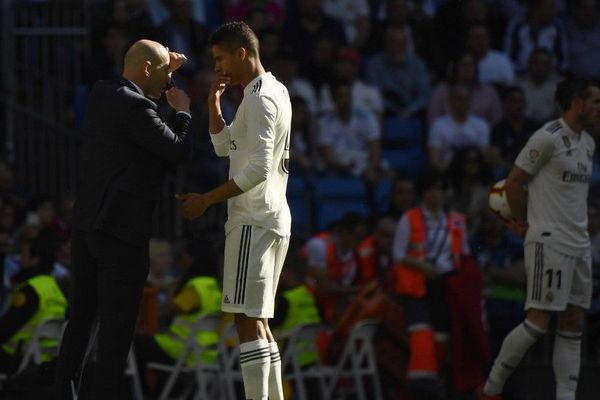 Zidane et Varane lors du match Real Madrid-Celta Vigo le 16 mars.