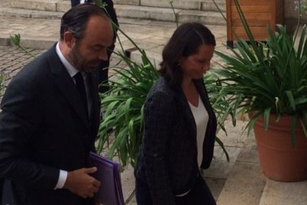 Edouard Philippe et Johanna Rolland à Nantes le 5 juillet 2018