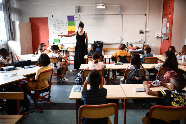 La rentrée scolaire à l'école Condorcet de Lormont en Gironde.