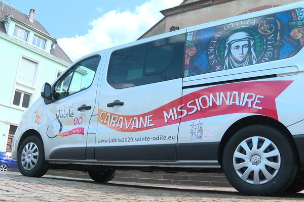 La camionnette traversera toute l'Alsace pour fêter, dans les paroisses, le jubilé de Sainte Odile