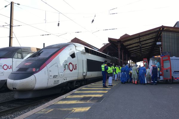 Le TGV médicalisé en gare de Strasbourg ce vendredi matin