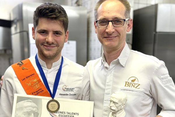 Alexandre Zoccolan (à gauche) a remporté le 1er prix du concours des Jeunes Talents Escoffier.