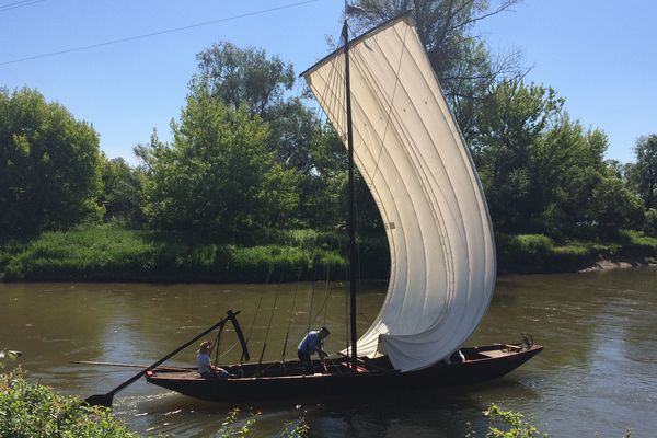 Les futereaux, bateaux à fond plat ont participé à la fête de la rivière Allier