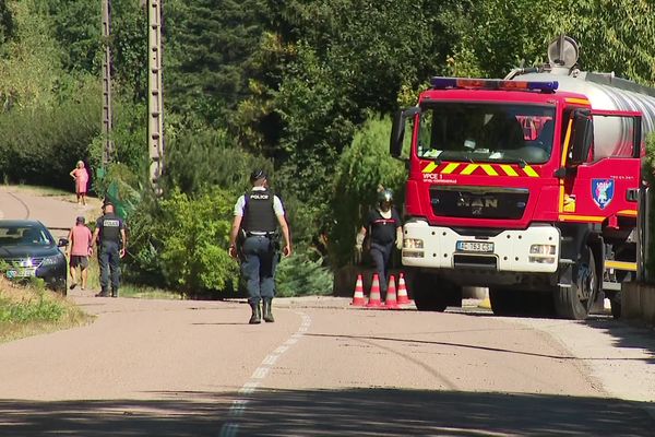 Incendie dans le sud de la ville d'Epinal, samedi 13 août.