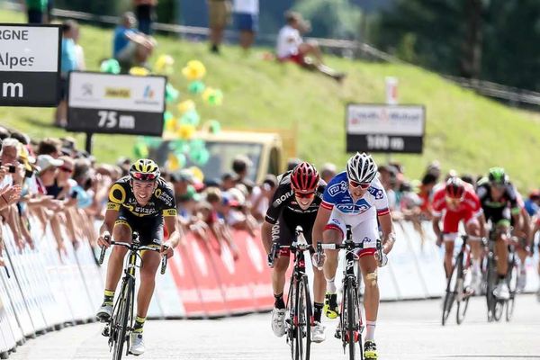 L'arrivée à Lelex photographiée lors du Tour de l'Ain 2016.