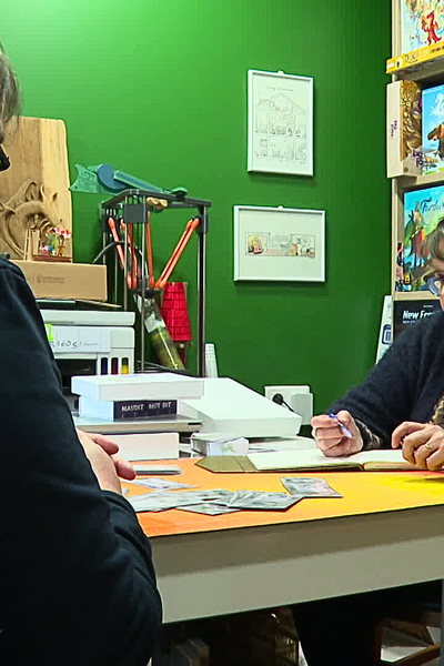 Rémi et Nathalie Saunier, créateurs vendéens de jeux de société.