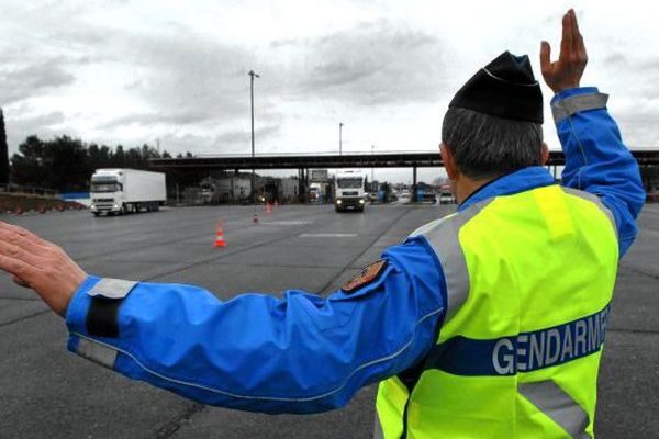 Contrôle au péage de Gallargues A9 