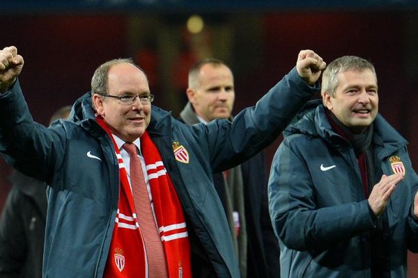 Le Prince Albert II de Monaco, présent à Londres lors du succès 3-1 de Monaco devant Arsenal en 8e de finale aller de la Ligue des champions.