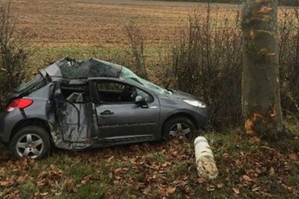 La conductrice a perdu le contrôle de son véhicule