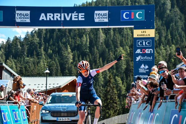 La Normande Marion Bunel a remporté la première étape du Tour de l'Avenir Femmes 2024, ce jeudi 22 août aux Karellis, dans les Alpes.