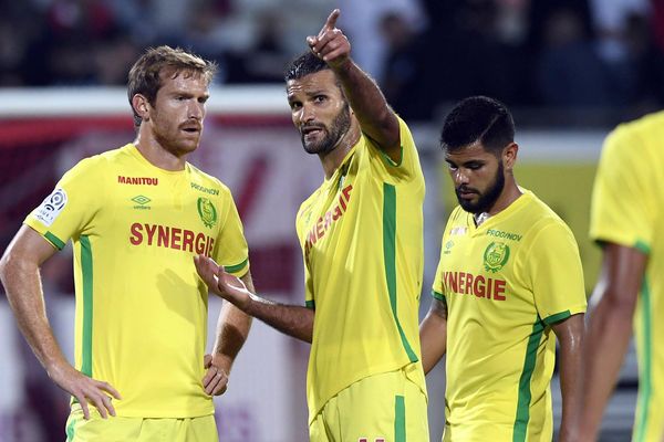 Le défenseur nantais Oswaldo Vizcarrondo avec Fernando ARISTEGUIETA ASNL Nancy - FC Nantes Championnat de France de football match de ligue 1 au stade Marcel-Picot à Tomblaine