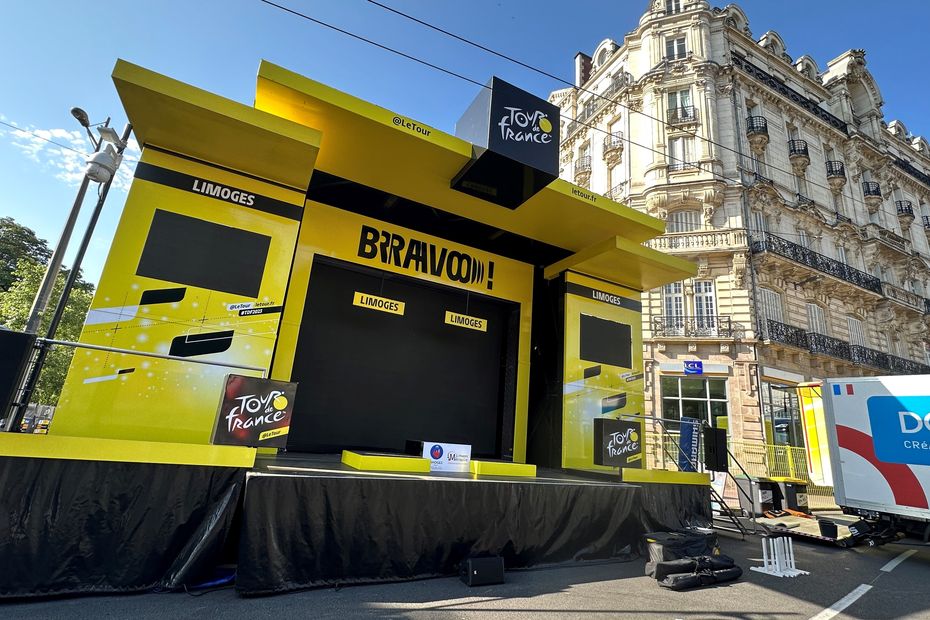 podium tour de france limoges