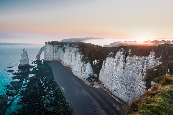 Les falaises d'Étretat.