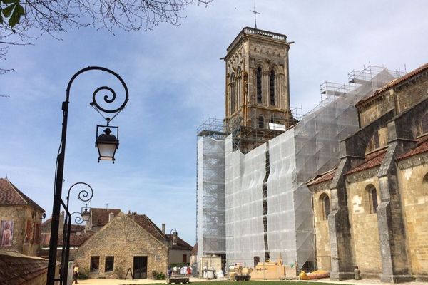 Un nouveau chantier de restauration a débuté à la basilique Sainte-Marie-Madeleine de Vézelay  en février 2019 