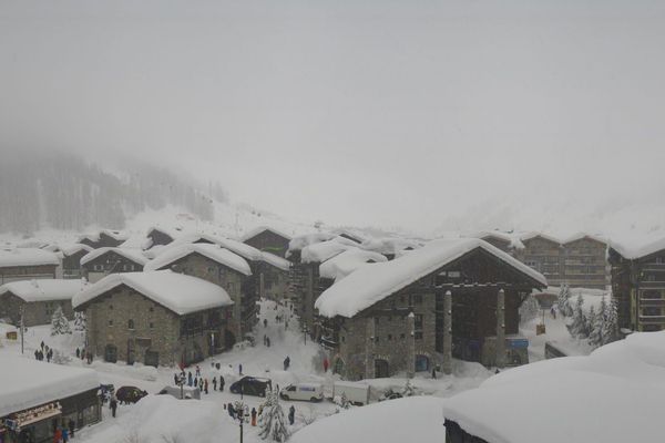 Village de Val d'Isère, ce lundi 22 janvier