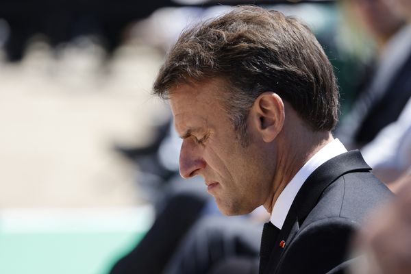 Emmanuel Macron à Oradour-sur-Glane, le lundi 10 juin 2024