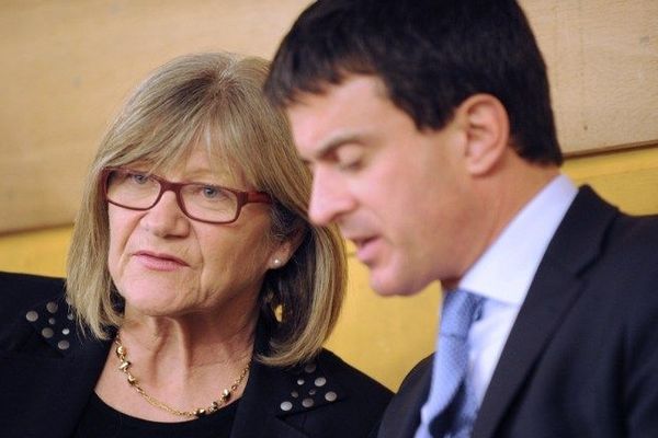 Dolorès Roqué et Manuel Valls à Béziers le 10 décembre 2012