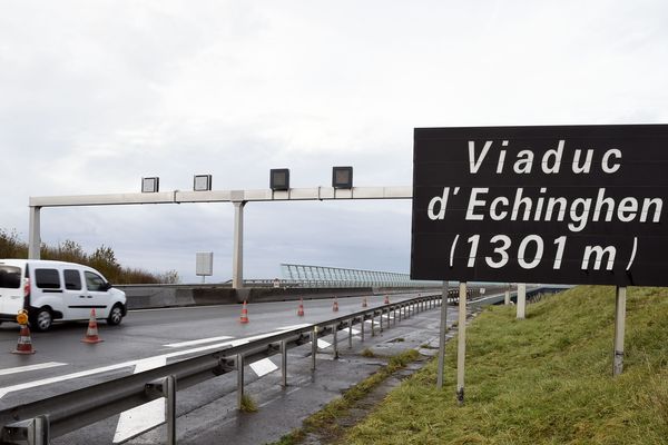 Le viaduc d'Echinghen, en novembre 2018.