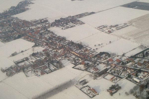 Le Nord Pas-de-Calais sous un manteau blanc.