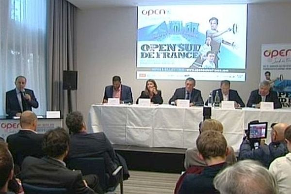 Montpellier - conférence de presse pour l'Open Sud de France - 15 janvier 2015.