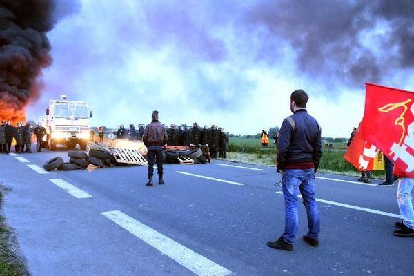 Le déblocage du dépôt de Douchy le 25 mai dernier.