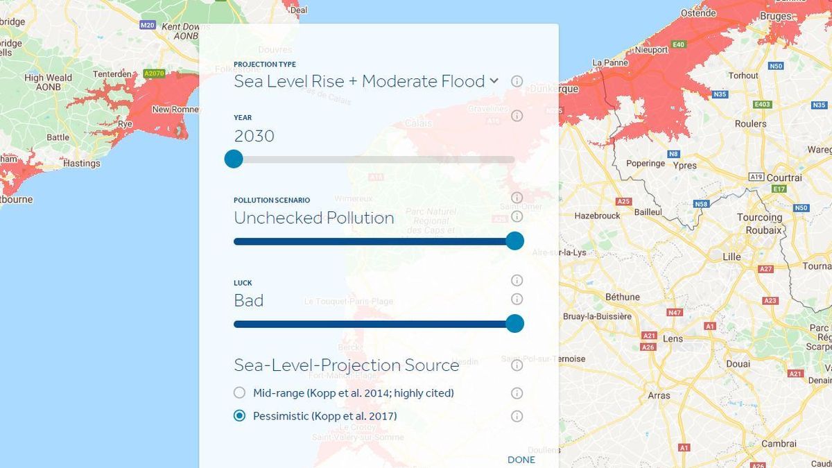 Submersion Marine Une Nouvelle Carte Permet De Visualiser Ce Qui Nous Attend Dans Le Nord Pas De Calais