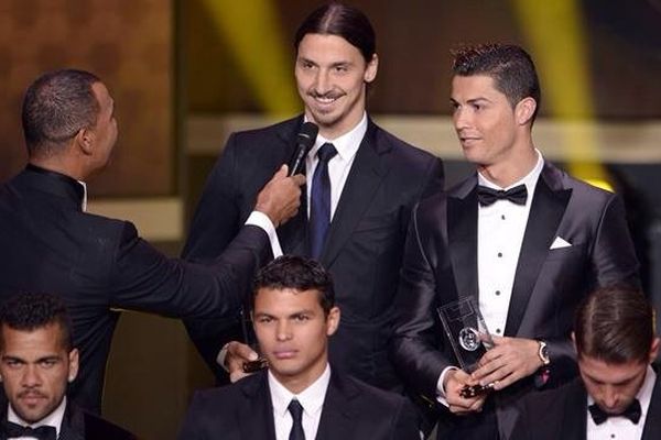 Les joueurs du PSG à l'honneur lors de la cérémonie de remise des prix Ballon d'Or 2013 qui a eu lieu lundi soir à Zurich (Suisse).