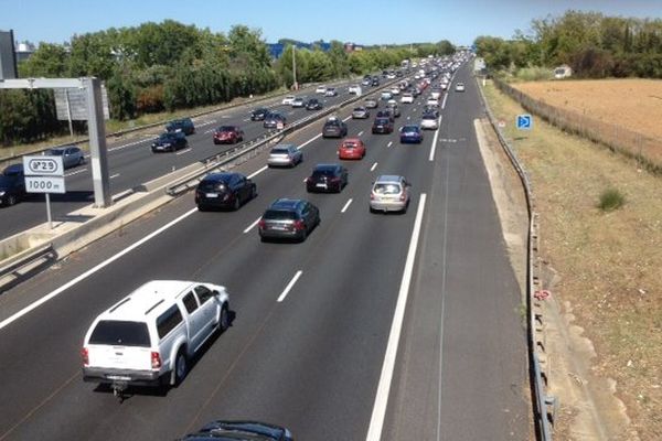 Circulation dense sur l'A9