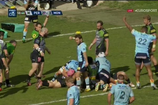 Perpignan a surclassé Montauban 37-3 dimanche en clôture de la 24e journée de Pro D2.