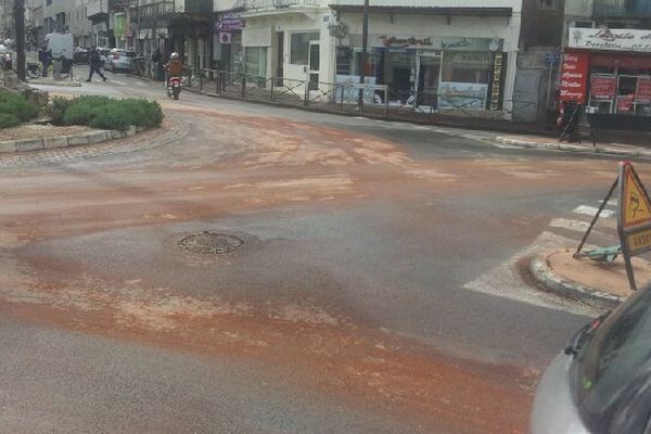 Rond point Lanxade, où a eu lieu l'accident ce vendredi matin.