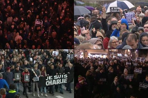 Caen, Charbourg, Alençon ou Coutances, les Normands sont spontanément descendus dans la rue pour exprimer leur émotion après l'attentat perpétré dans les locaux de Charlie Hebdo