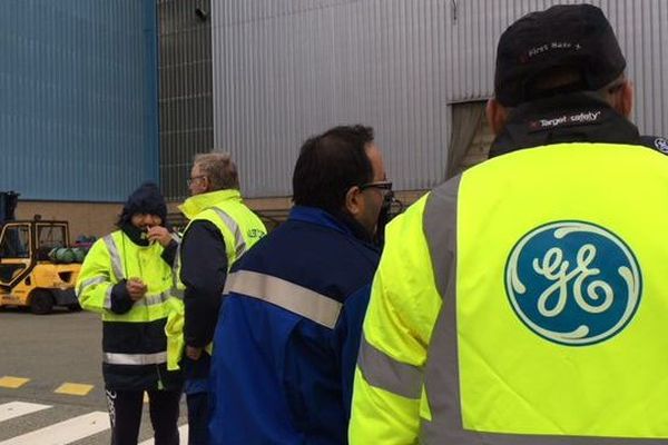 Les salariés ont bloqué l'un des ateliers de l'usine de Belfort le 5 octobre 2018