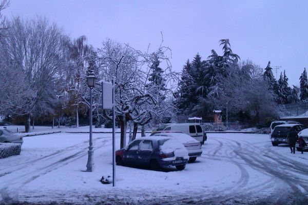 Neige à Caudry (Nord) la semaine dernière