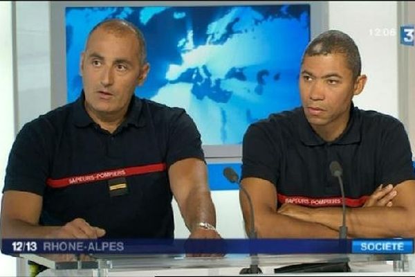 Pompiers invités de notre édition de la mi-journée, le 24/06/2014