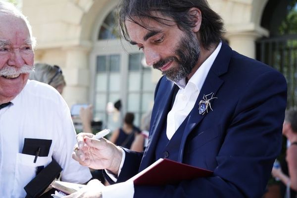 Cédric Villani lors de la cérémonie d'inauguration du Musée de la Libération de Paris - Musée du Général Leclerc et Jean Moulin. le 25 août à Paris.