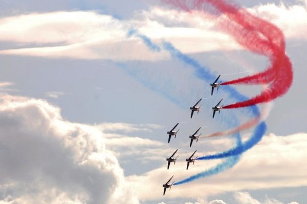 La Patrouile de France dans le ciel d'Oslo en septembre 2012 