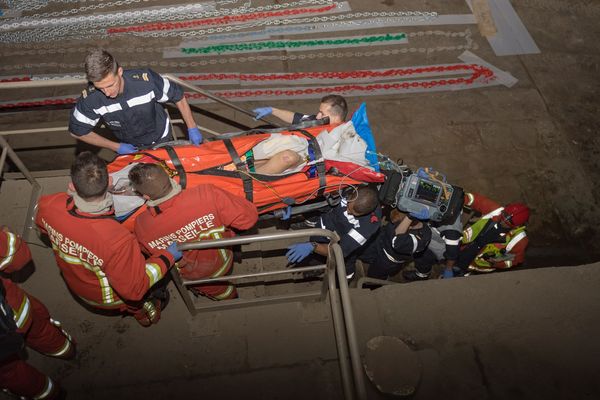 Les marins pompiers en pleine intervention