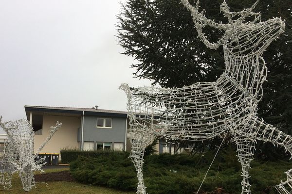 Ces décorations de Noël ont été dégradées à Beaumont (63). 