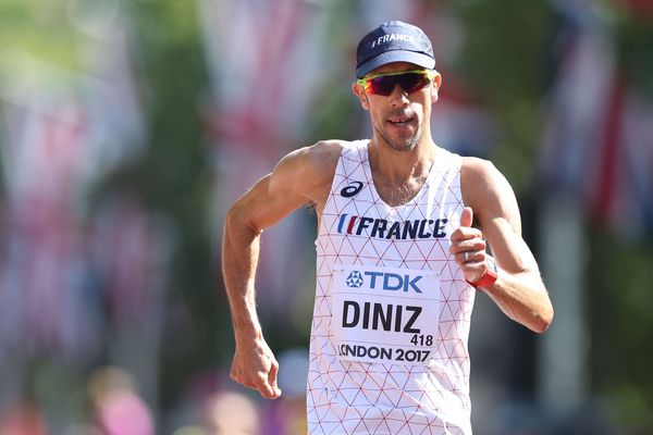 Yohann Diniz lors des championnats du monde d'athlétisme en 2017 à Londres.