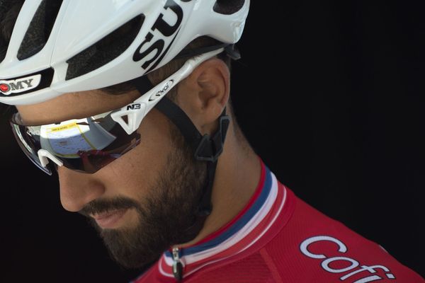 Nacer Bouhanni lors du Tour d'espagne ("la Vuelta"), le 1er septembre 2018.