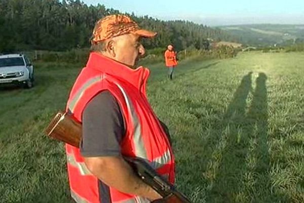 Lozère - une battue aux loups est organisée en Margeride - septembre 2014.