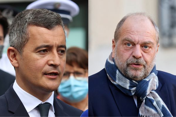 Gérald Darmanin, ministre de l’Intérieur et Eric Dupond-Moretti, garde des Sceaux, ministre de la Justice.