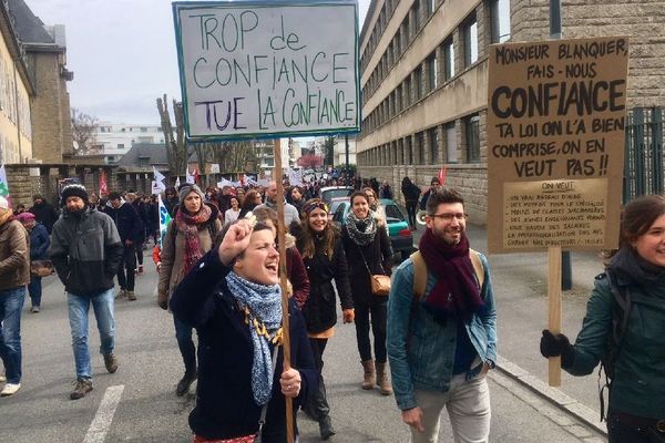 La mobilisation à Rennes contre les projets de réformes dans l'Education nationale