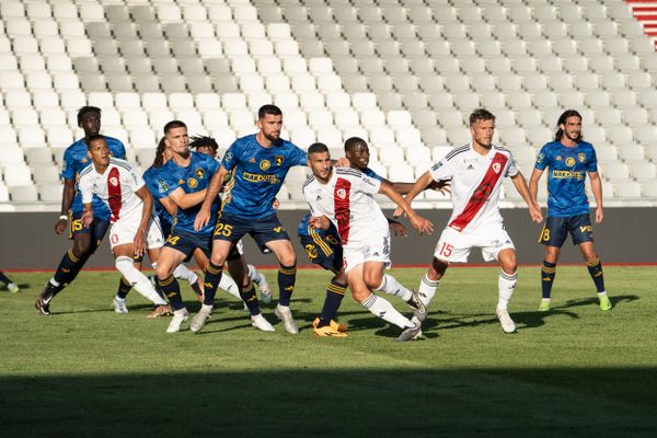 Les Ajacciens face à Rodez lors de la première journée du championnat de L2.