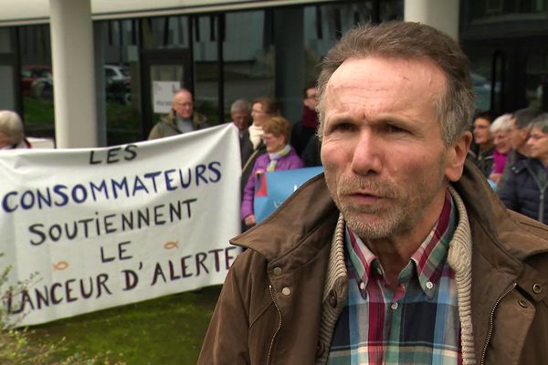 Pierre Hinard à l'ouverture de son procès en appel des prud'hommes le 15 février 2024