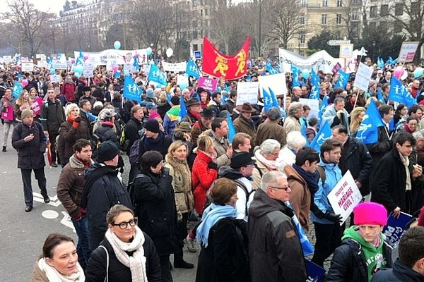 Des haut-normands ont défilé dans les rues de Paris contre le projet de loi du mariage pour tous.