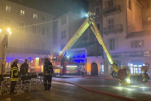 Un exercice incendie s'est déroulé dans le centre historique de Chambéry dans la soirée du 19 octobre 2021.