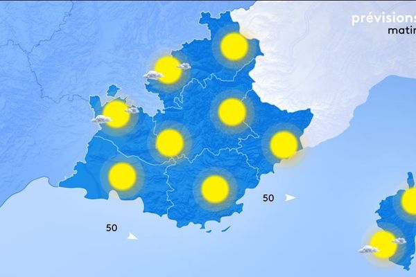 Le soleil brille sur toute la région ce samedi et sur la Corse.