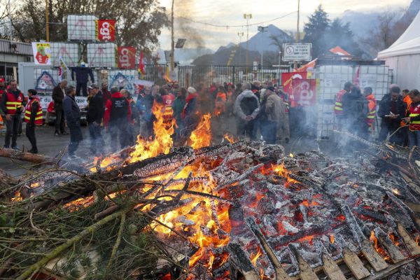 Piquet de grève de Vencorex, le 26 novembre dernier.